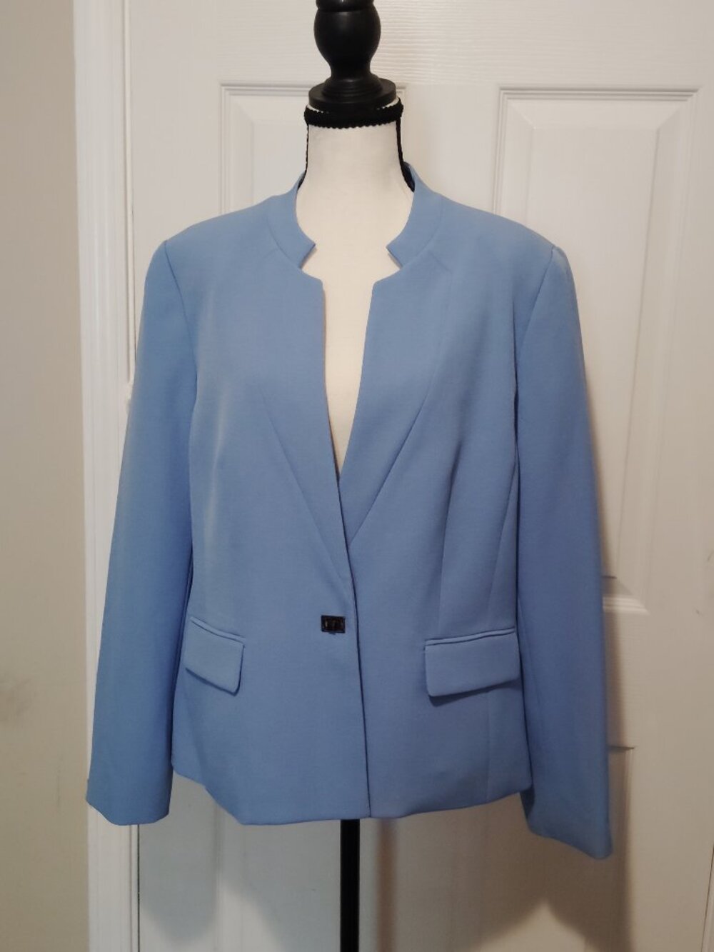 Kasper Elegant Women's Open Front Blazer Size 14P Blue, New Without tag. - Picture 2 of 6
